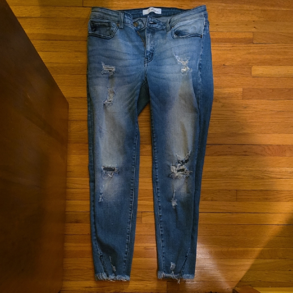 KanCan Distressed Skinny Jeans in Blue